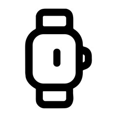 Obraz premium Simple Line Drawing Smart Watch Digital Device Timepiece Icon
