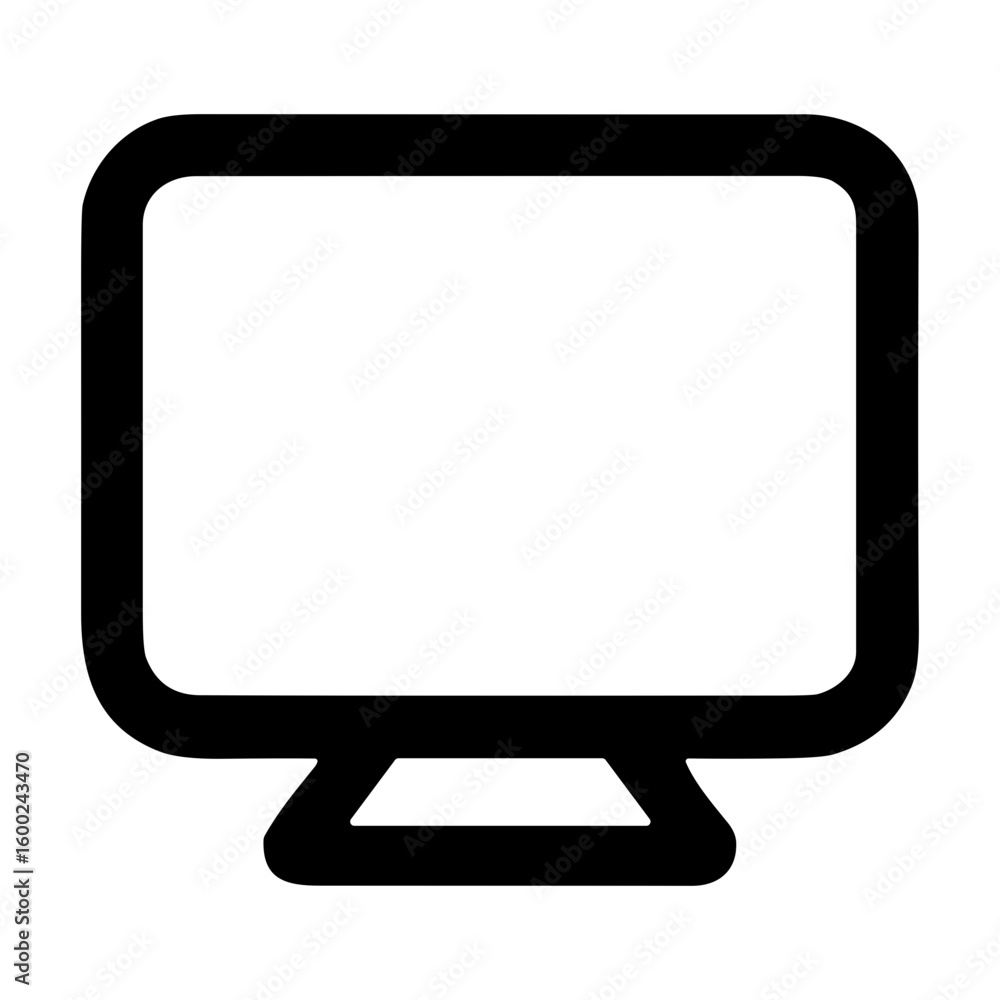 Poster outline simple monitor display screen electronic device icon sign