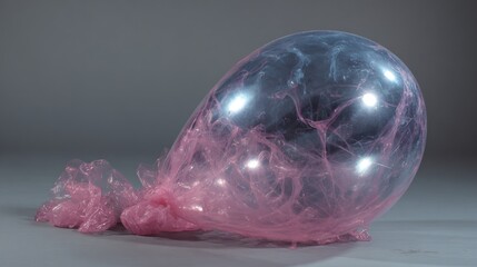 Pink balloon with liquid