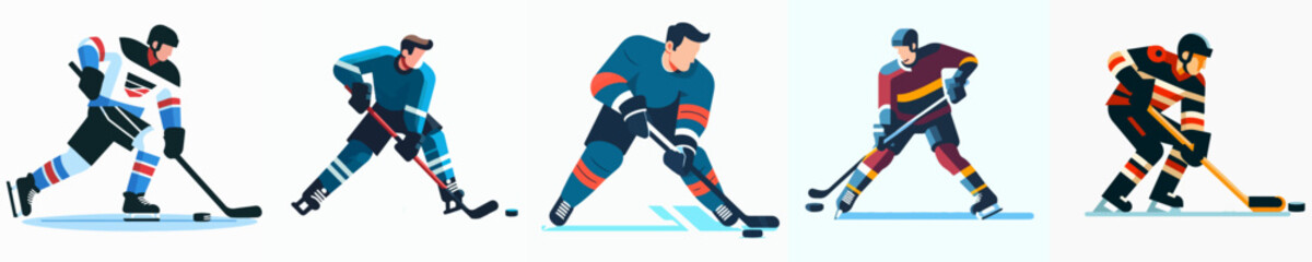 Obraz premium vector of an ice hockey player