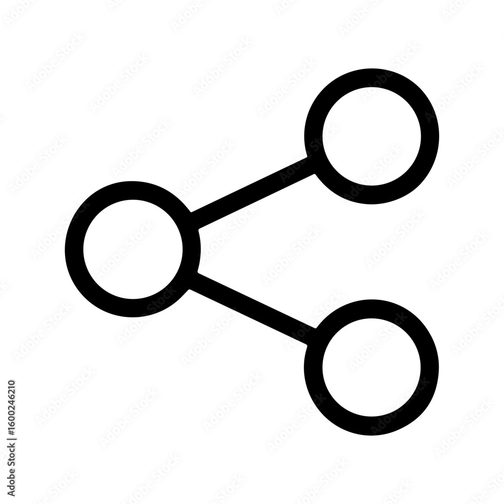Poster outline simple link node connection network icon element
