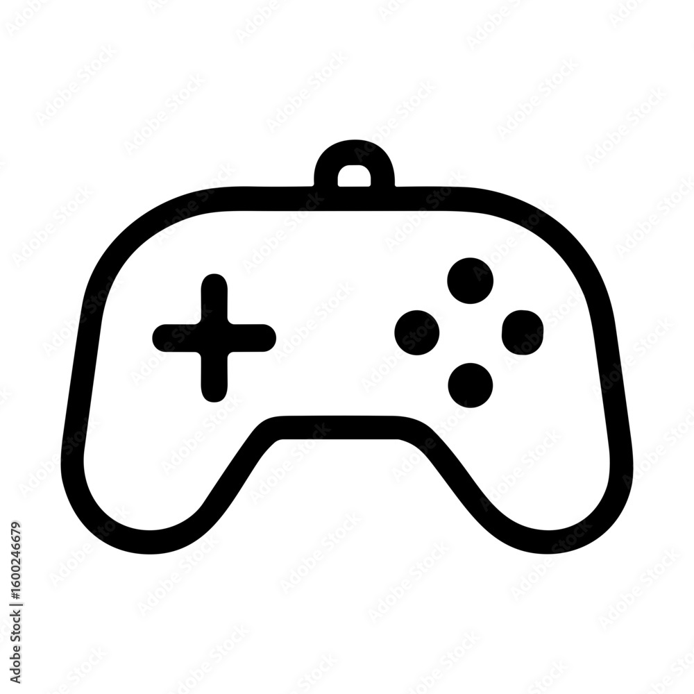 Poster simple outline game controller console joystick electronic device technology icon