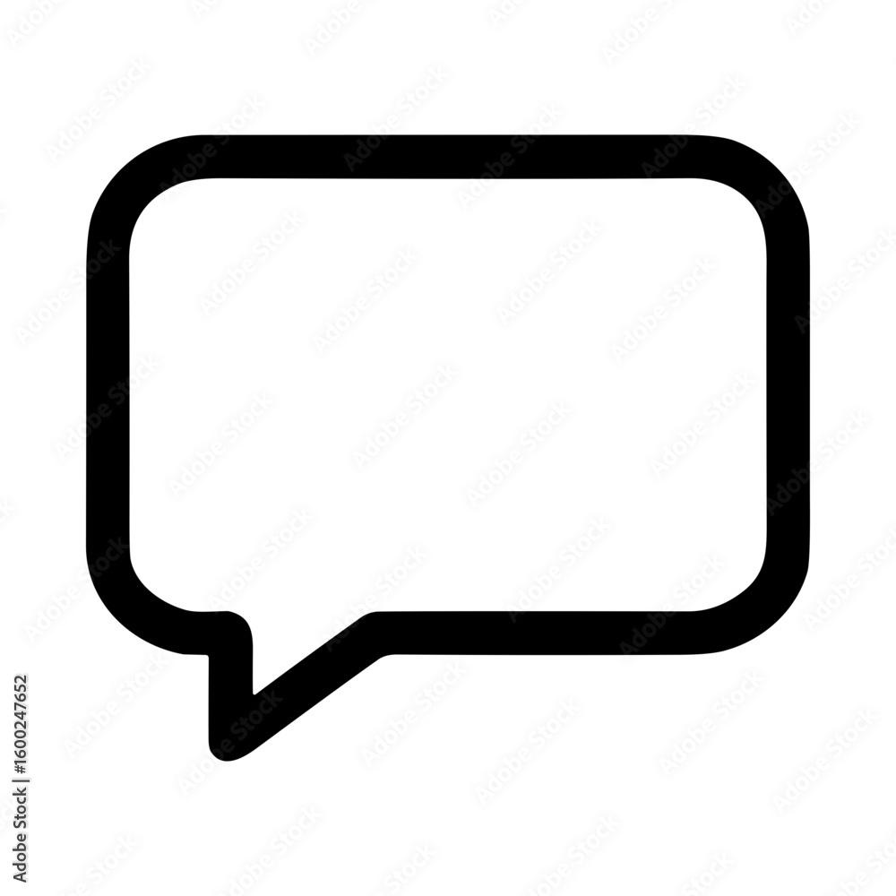 Poster simple line art speech bubble dialog box communication element