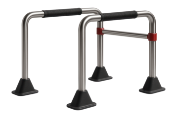 Outdoor parallel bars with stainless steel construction and non-slip surface