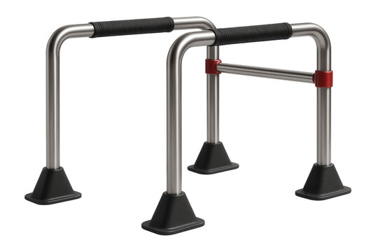 Outdoor parallel bars with stainless steel construction and non-slip surface