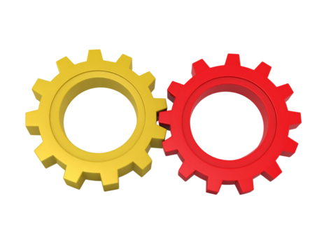 red gear wheels - Powered by Adobe