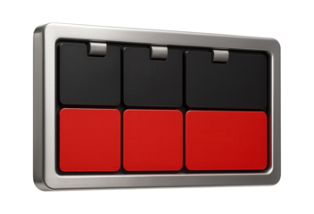 Vintage-style scoreboard with flip numbers for retro bowling alleys