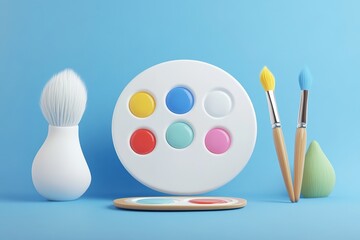 Colorful Art Supplies: Ready for Imagination