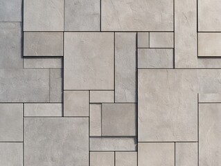 Abstract pattern of light gray rectangular tiles