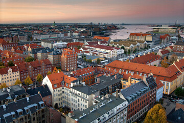 Copenhagen aerial panoramic view