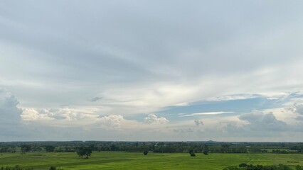 clouds over the field