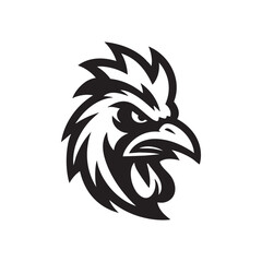 Obraz premium Rooster Head Mascot Logo