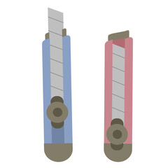 カッターのイラスト｜文房具・便利な切断ツール素材