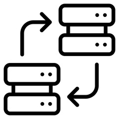 Data exchange icon in vector illustration