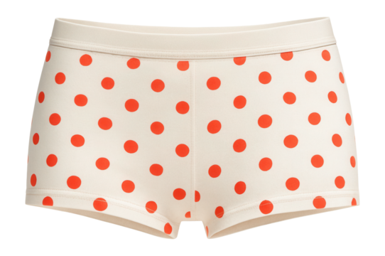 Cotton boyshorts with a playful polka dot pattern