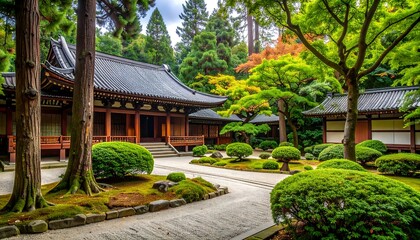Obraz premium Tranquil Japanese Garden Scene