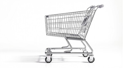 shopping cart isolated on white
