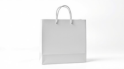 white shopping bag isolated