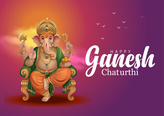 Lord Ganesha Idol for Ganesh Chaturthi Festival Celebration
