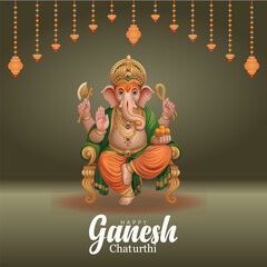Lord Ganesha Idol for Ganesh Chaturthi Festival Celebration
