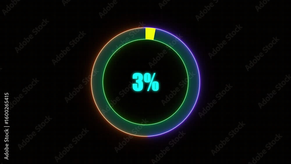 Poster 3%3% bar chart animation percentage diagrams modern animation design percentage circle 4k animation.