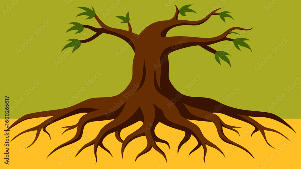 Aufkleber stylized tree vector illustration with transparent background suitable for various design projects