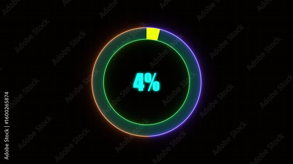 Aufkleber 4%4% bar chart animation percentage diagrams modern animation design percentage circle 4k animation.