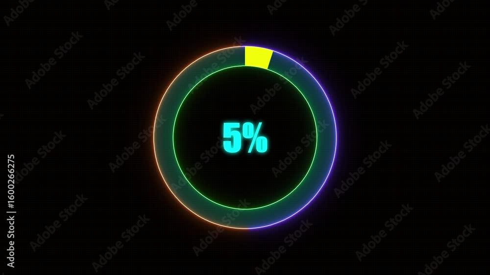 Poster 5%5% bar chart animation percentage diagrams modern animation design percentage circle 4k animation.