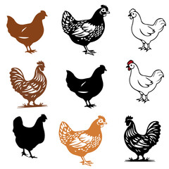Hen vector images
