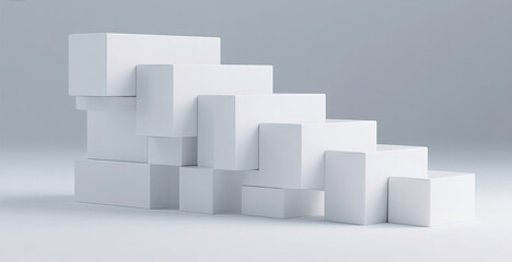 business graph on white background