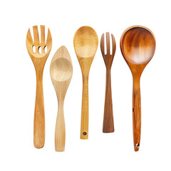 Assorted wooden kitchen utensils