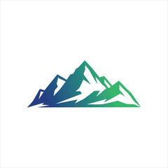 Mountain silhouette. Mountains icon vector. mountains  logo vector.