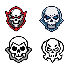 Obraz premium Skull Icon Vector Logo Template Modern Emblem for Branding or Gaming