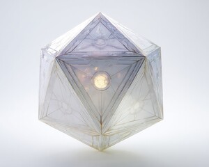 Abstract Geometric Sphere With Light Source