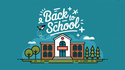 Back to School Illustration A Flat Design of Education, Learning and New Beginnings for the Academic Year
