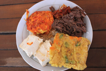 nasi gudeg with tempeh