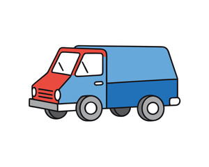 Compact Truck Line Art Steel Mini Truck Illustration