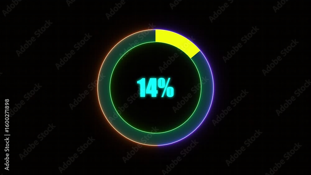 Poster 14%14% bar chart animation percentage diagrams modern animation design percentage circle 4k animatio