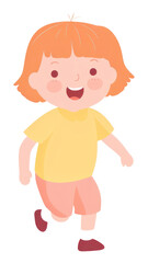 PNG Happy kids walking cartoon child cute.