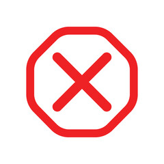 Obraz premium Red Cross mark icon