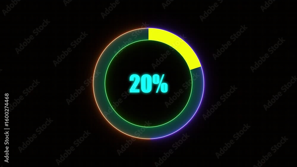 Poster 20%20% bar chart animation percentage diagrams modern animation design percentage circle 4k animatio