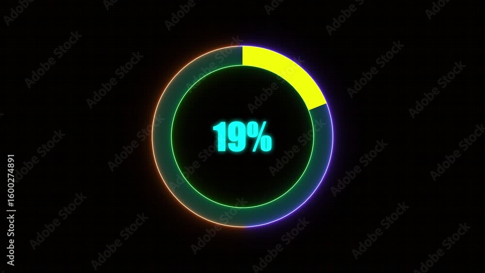 Poster 19%19% bar chart animation percentage diagrams modern animation design percentage circle 4k animatio
