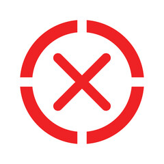 Obraz premium Red Cross mark icon