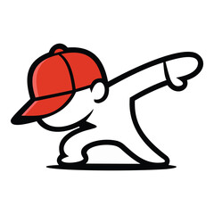 "Playful Character in Cap Illustration"