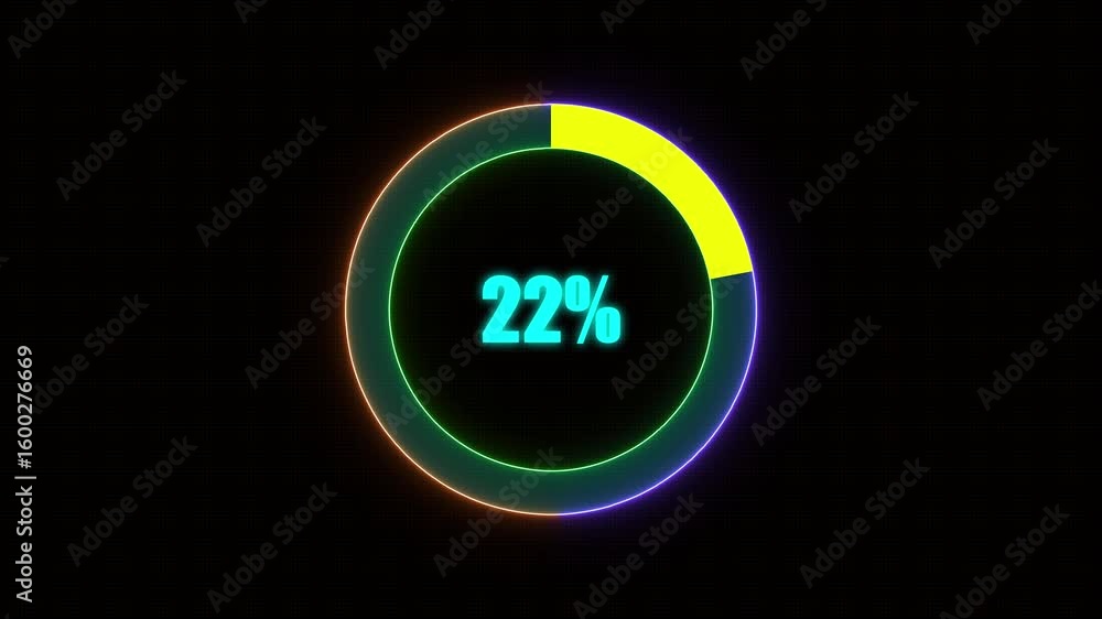 Poster 22%22% bar chart animation percentage diagrams modern animation design percentage circle 4k animatio
