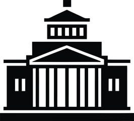 black and white house