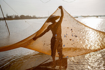 morning of Fisherman ,Hoi An,Quang Nam	