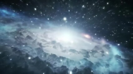Abstract background of traveling through glowing star fields, flying across galaxy space with radiant starburst lights. Dynamic, cosmic, and immersive animation - Powered by Adobe