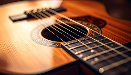 Fototapeta premium Close-up acoustic guitar