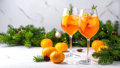 Festive Aperol Spritz cocktails